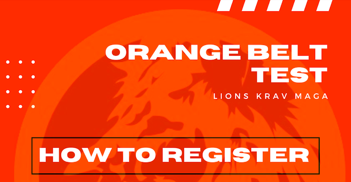Orange Belt Test Lions Krav Maga How to Register