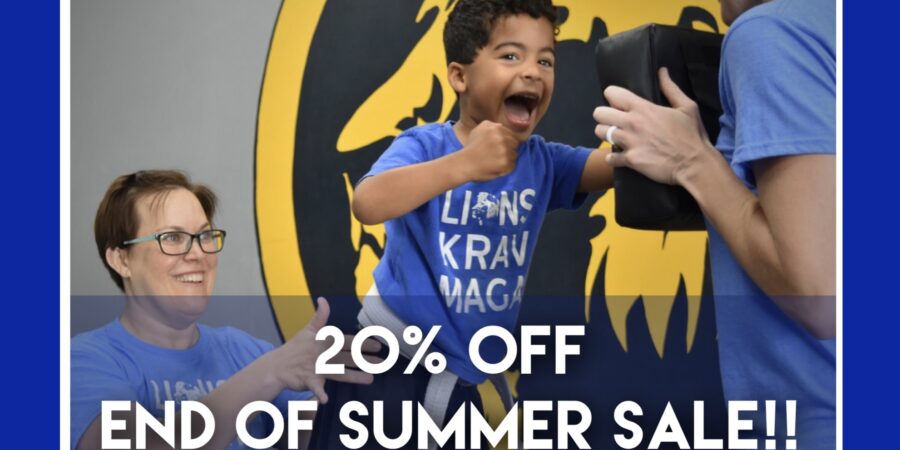 20% off summer sale krav junior lions krav maga